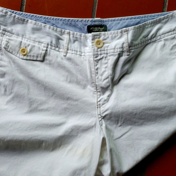EDDIE BAUER Vashon Fit - White Capri Jeans - Size 14 - Picture 6 of 12